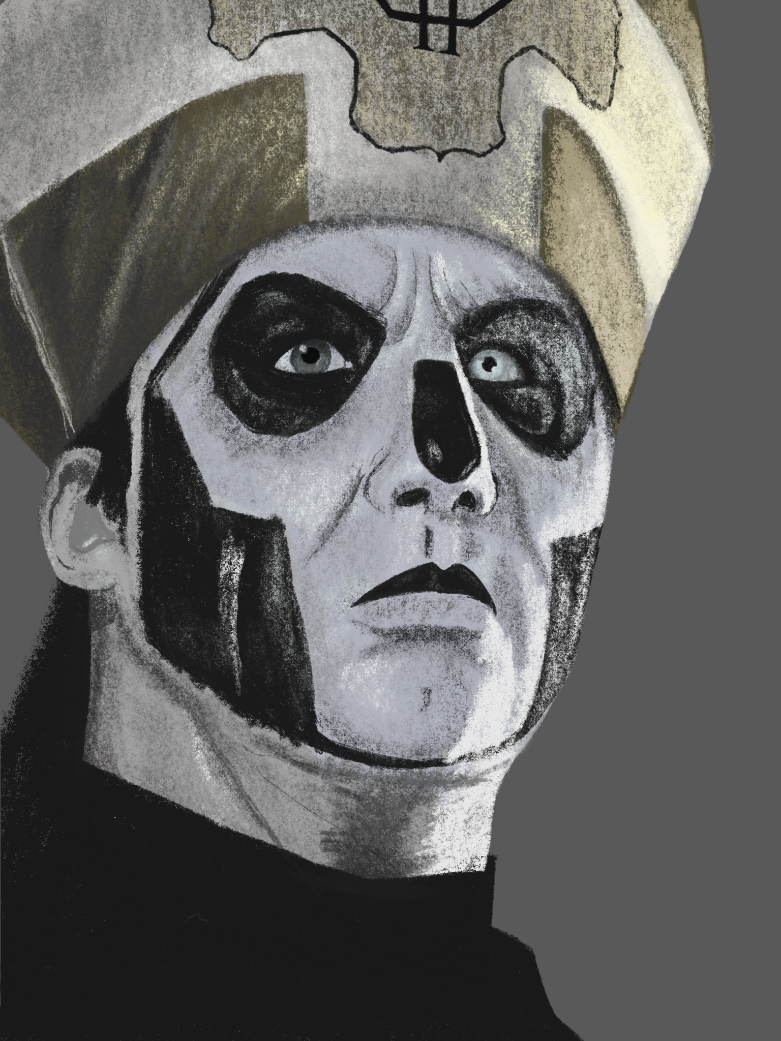 Illustration of Papa Emeritus the Third of the band Ghost.